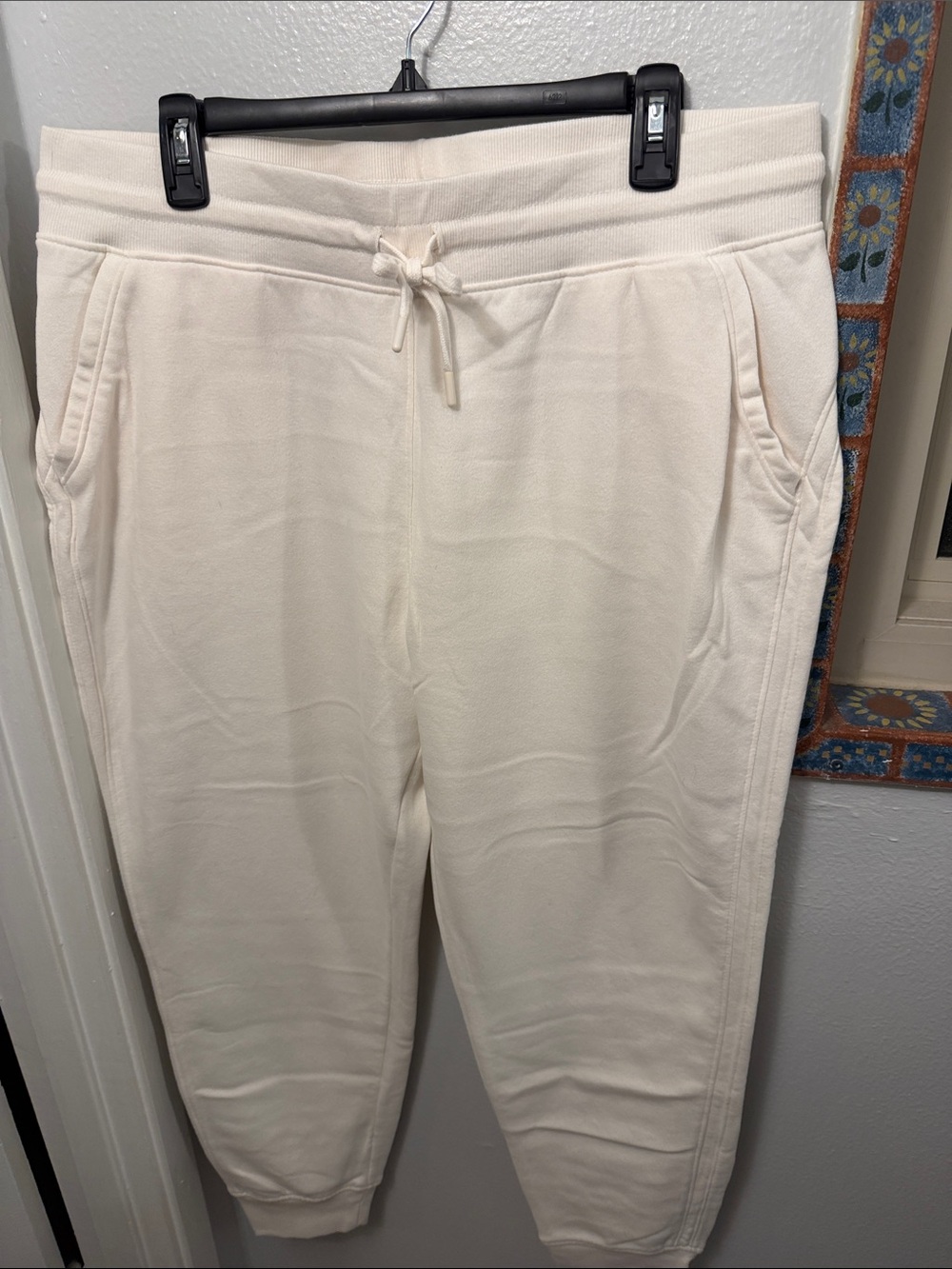 tek gear Women's Cream Jogger Pants with Drawstring